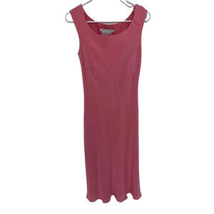 Maggy London Pink Silk Dress Women’s Size 4 Sleeveless Flowy Dress